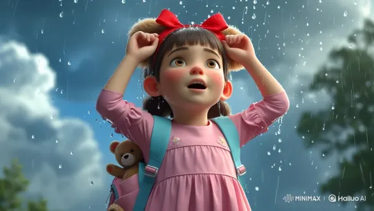 Girl's Joyful Transformation in the Garden – AI Generated Video | Hailuo AI