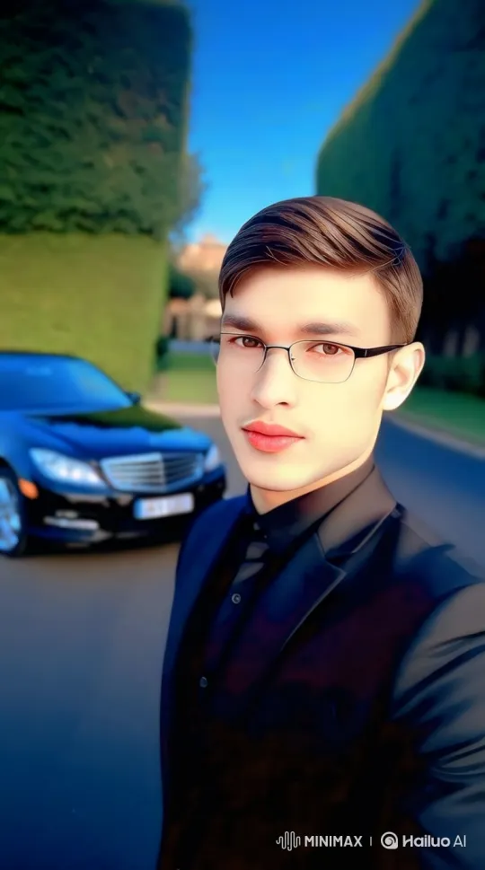 Young Man in Black Suit Displays Quiet Confidence – AI Generated Video | Hailuo AI
