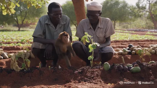 Monkey Confesses to Stealing Crops, Gets Arrested by Farmers – AI Generated Video | Hailuo AI