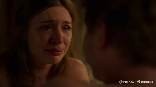 Crying Person Pleads for Love in Dimly Lit Room – AI Generated Video | Hailuo AI