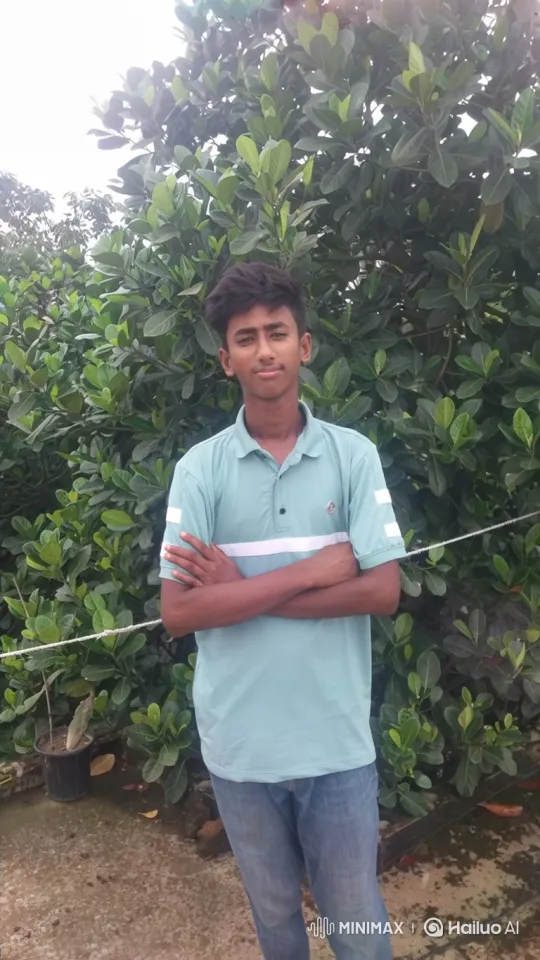 Young Man Smiles Gently on Patio – AI Generated Video | Hailuo AI