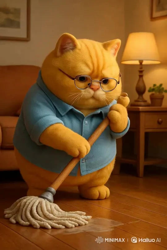 Animated Yellow Cat Attacked by Angry Feline – AI Generated Video | Hailuo AI