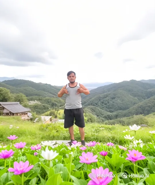 Man Boards Luxury Sedan on Hilltop Landscape – AI Generated Video | Hailuo AI