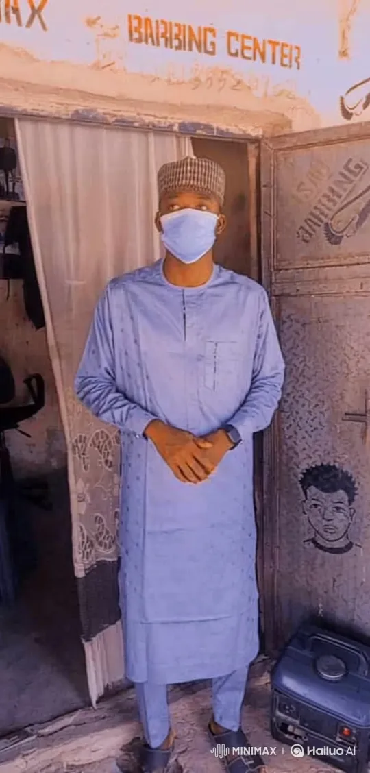 Man in Traditional Attire Enters Luxury Car in Front of Barber Shop – AI Generated Video | Hailuo AI