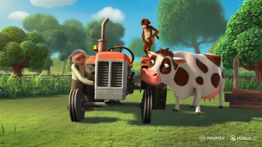 Old Farmer, Prank-Smart Cow, Laughing Monkey – AI Generated Video | Hailuo AI