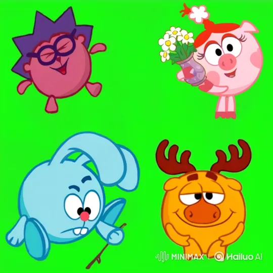 Animated Characters Dance and Run Off-Screen – AI Generated Video | Hailuo AI