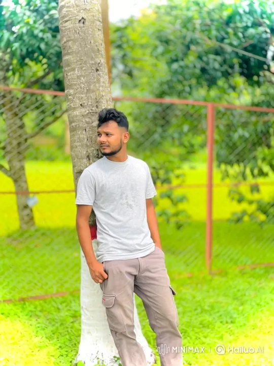 Young Man Smiles Warmly in Park Setting – AI Generated Video | Hailuo AI