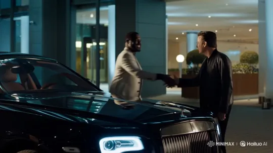 WizKid Sprays Money, Shakes Hands with Elon Musk, Drives Off in Rolls-Royce – AI Generated Video | Hailuo AI