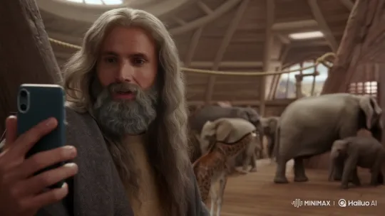 Moses Vlogs About Ark and Flood with Jesus – AI Generated Video | Hailuo AI