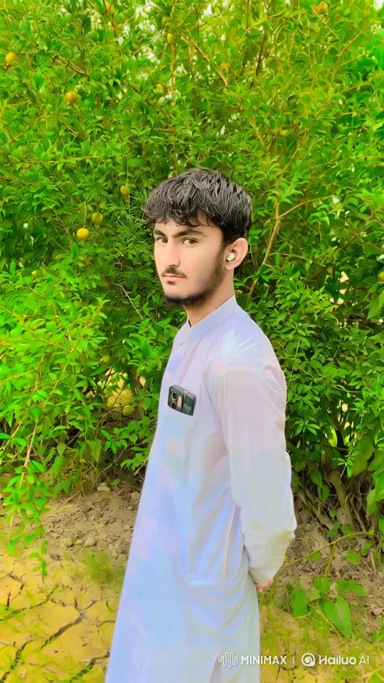 Young Man in White Tunic Walks Through Bushes – AI Generated Video | Hailuo AI