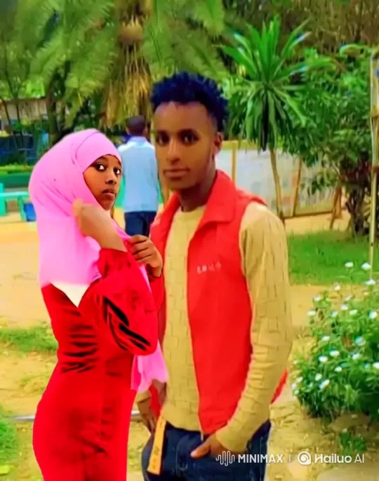 Young Couple Shares Quiet Moment in Verdant Park – AI Generated Video | Hailuo AI