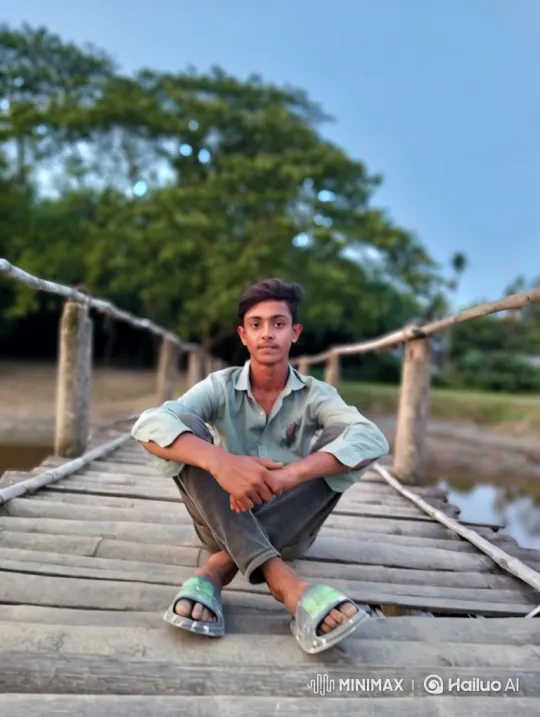 Young Man Boards Helicopter on Wooden Bridge – AI Generated Video | Hailuo AI