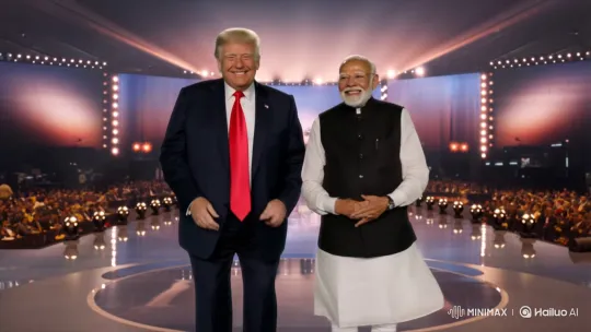 Trump and Modi Cheerfully Dance Together – AI Generated Video | Hailuo AI