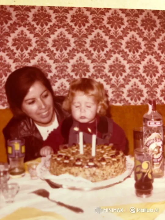 Young Girl Blows Out Birthday Cake Candles in Vintage Scene – AI Generated Video | Hailuo AI