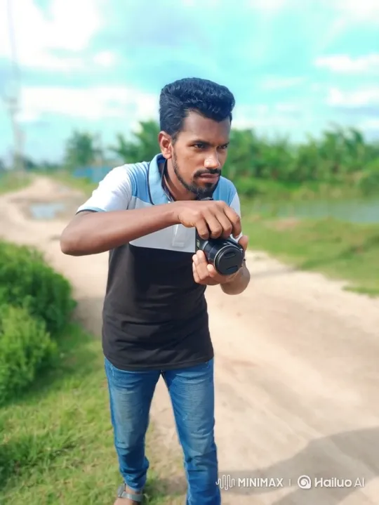 Young Photographer Preparing and Taking a Picture – AI Generated Video | Hailuo AI