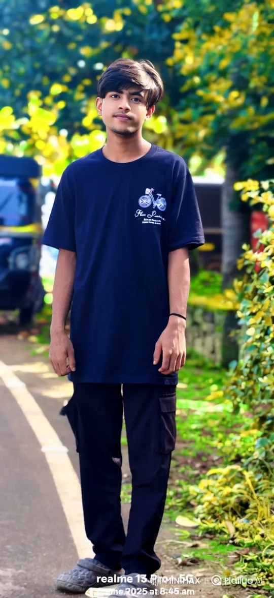 Young Man on Path: Slow Push-in and Smile – AI Generated Video | Hailuo AI
