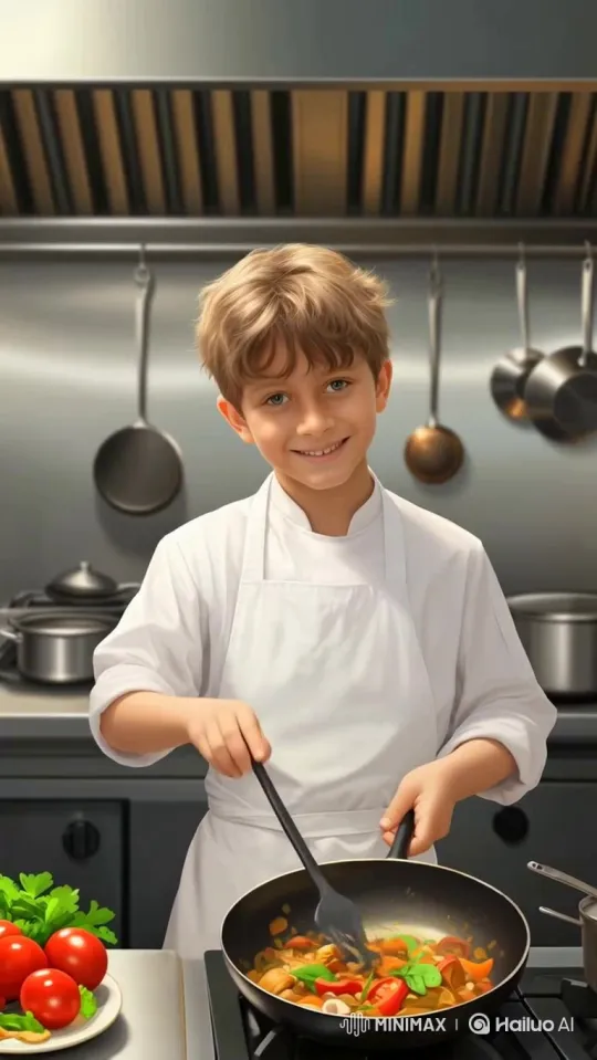Aaron Cooking at His Restaurant – AI Generated Video | Hailuo AI