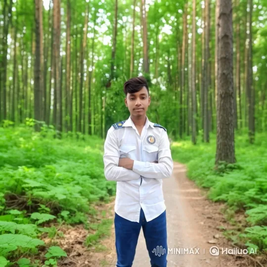 Young Man in Forest: Camera Movement and Serene Setting – AI Generated Video | Hailuo AI