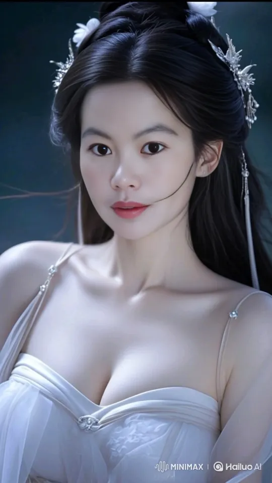Graceful Woman's Silent Tears Amidst Serene Beauty – AI Generated Video | Hailuo AI