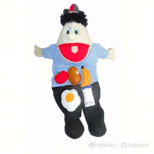 Cheerful Hand Puppet Dancing with Food-Themed Outfit – AI Generated Video | Hailuo AI