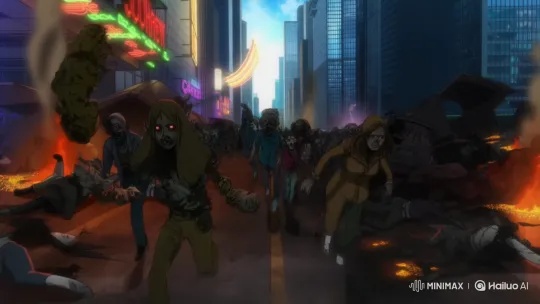 Zombie Chase Through Anarchy-Stricken Cityscape – AI Generated Video | Hailuo AI