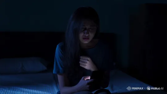 Heartbroken Aashi Reads Deceptive Love Message – AI Generated Video | Hailuo AI