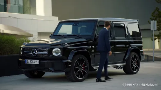 Waogon Drives Away in a Mercedes-AMG G63 – AI Generated Video | Hailuo AI