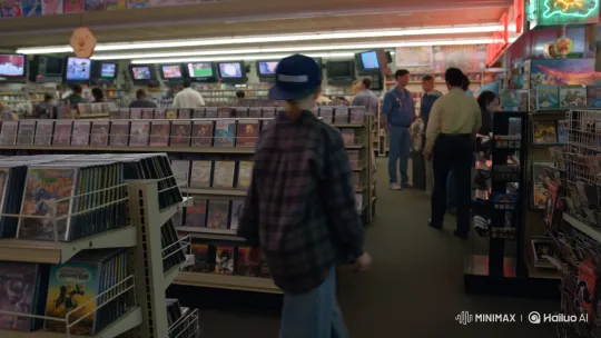 Teen Tomboy Selects Sega Game in '90s Store – AI Generated Video | Hailuo AI