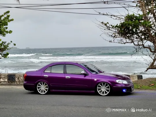 Vibrant Purple Custom Sedan with Aggressive Ground Clearance – AI Generated Video | Hailuo AI