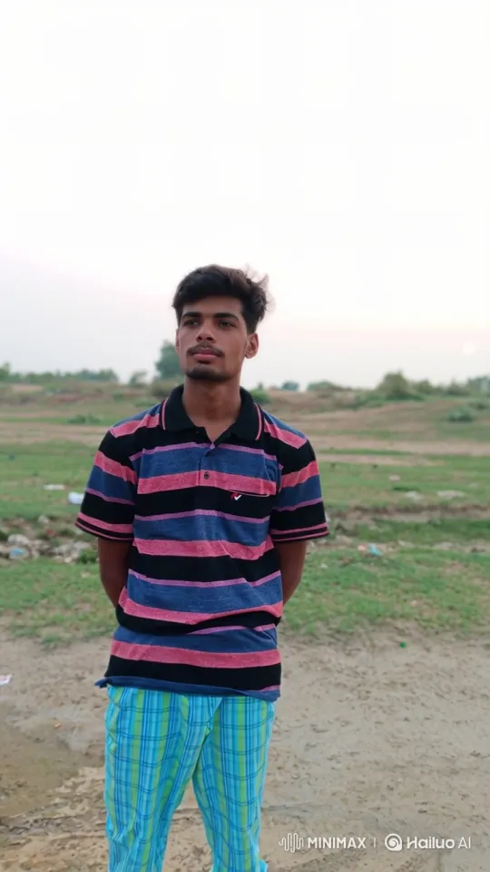 Contemplative Young Man in Open Field with Slow Push-In – AI Generated Video | Hailuo AI
