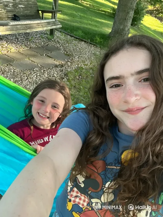 Girls Transform into Dinosaurs in Backyard Setting – AI Generated Video | Hailuo AI