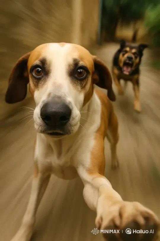 Puppy Attempts to Bite – AI Generated Video | Hailuo AI