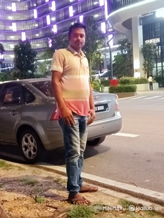 Man Stands on City Street, Night Scene Plays Out – AI Generated Video | Hailuo AI
