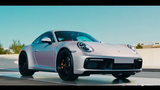 Porsche 911 Carrera Arrival and Owner's Pride – AI Generated Video | Hailuo AI