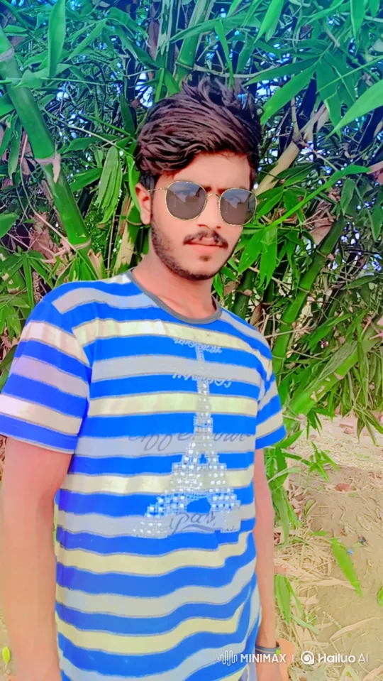 Young Man in Bamboo Grove with Eiffel Tower Shirt – AI Generated Video | Hailuo AI