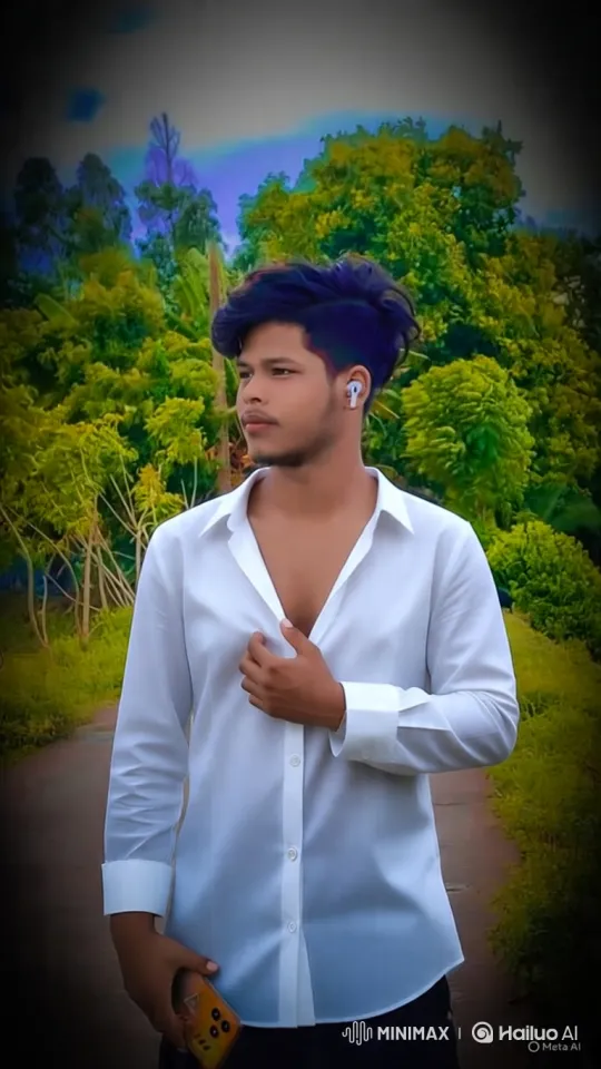 Young Man Prepares to Drive Luxury Sedan Down a Path – AI Generated Video | Hailuo AI
