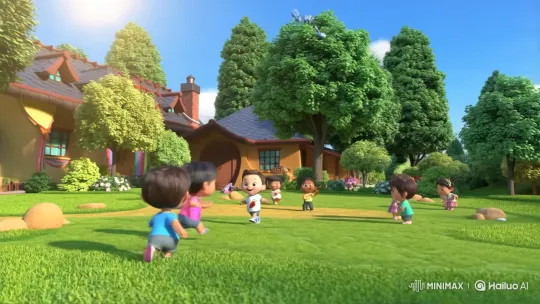 3D Cartoon: Boy Playing Joyfully in a Garden – AI Generated Video | Hailuo AI