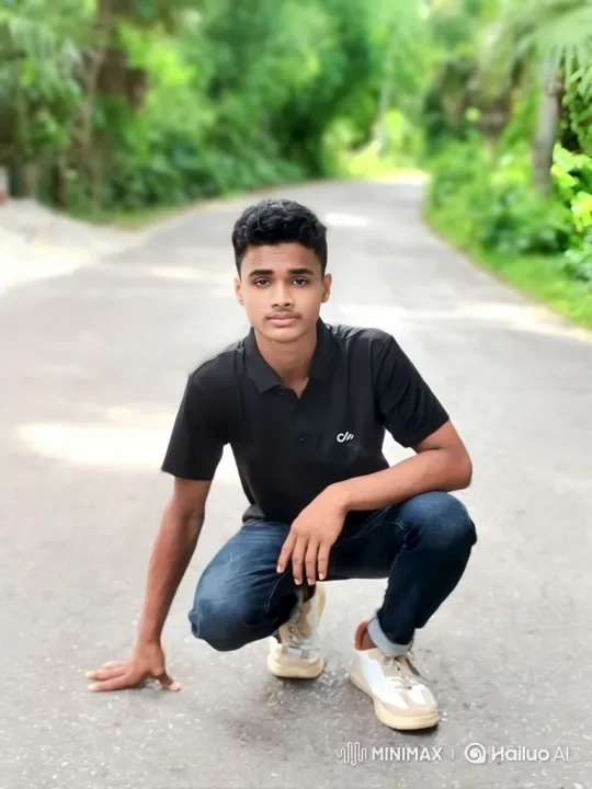 Young Man Smiles Gently in Paved Road Scene – AI Generated Video | Hailuo AI