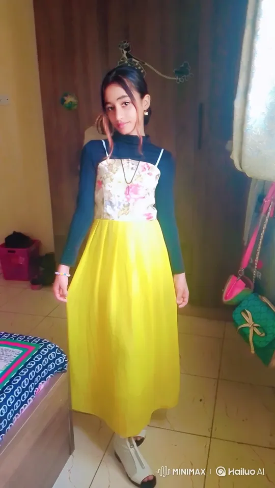 Woman Walks Across Room in Colorful Outfit – AI Generated Video | Hailuo AI