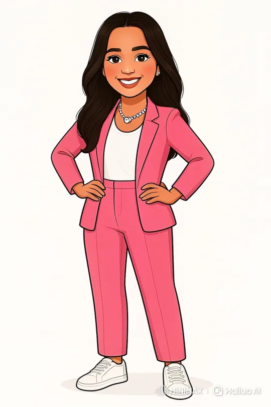 Animated Woman in Pantsuit Converses Gracefully – AI Generated Video | Hailuo AI