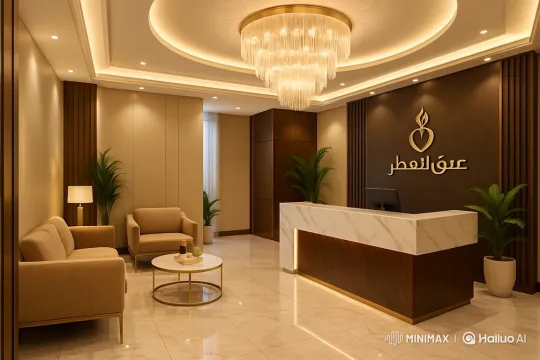 Luxurious Reception Area Showcases Company's Elegant Branding – AI Generated Video | Hailuo AI