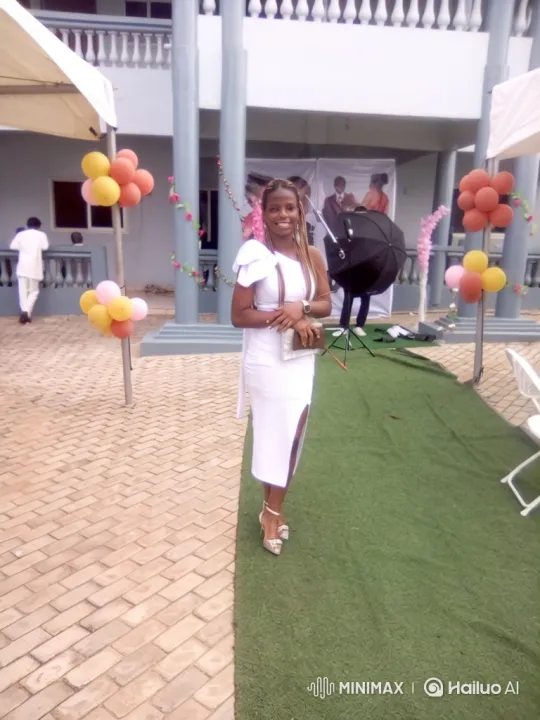 Woman in Elegant White Dress at Festive Outdoor Event – AI Generated Video | Hailuo AI