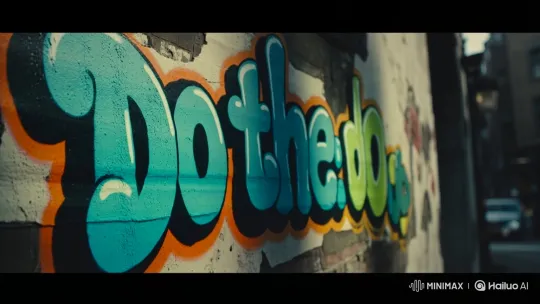 Cinematic Reveal of Vibrant Graffiti Art – AI Generated Video | Hailuo AI