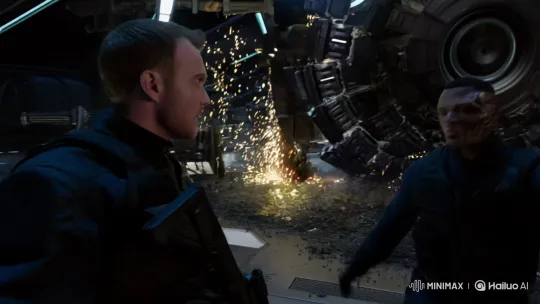 Jason Battles Veythari-Possessed Kessler in Collapsing Portal Station – AI Generated Video | Hailuo AI
