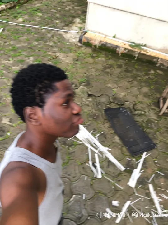 Young Man Enters SUV on Grey Stone Patio – AI Generated Video | Hailuo AI