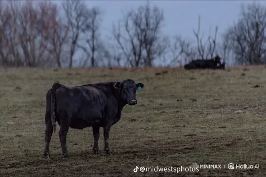 Lonely Black Cow Endures Desolate Landscape – AI Generated Video | Hailuo AI