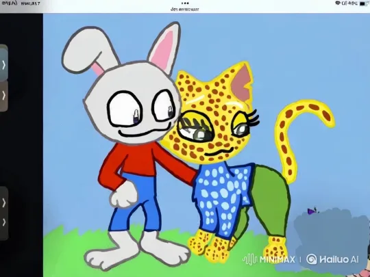 Rabbit and Leopard's Journey Across the Field – AI Generated Video | Hailuo AI