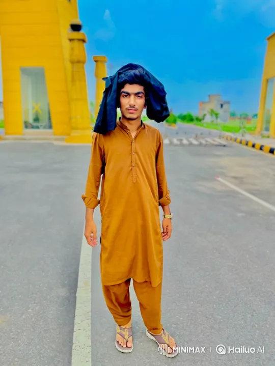 Young Man Rides Horse Away on Paved Road – AI Generated Video | Hailuo AI