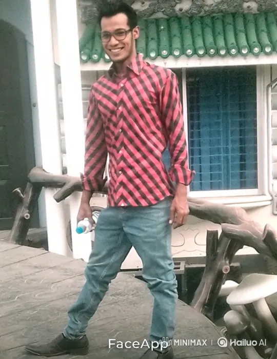 Young Man Poses Cheerfully on Outdoor Walkway – AI Generated Video | Hailuo AI