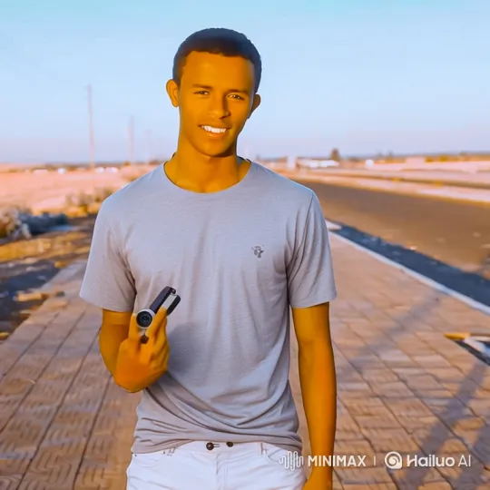 Young Man Reflects on a Golden Afternoon with a Retro-Futuristic Car – AI Generated Video | Hailuo AI